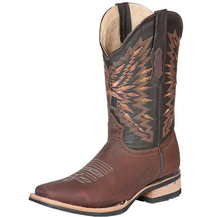 Botas Vaqueras de Cuero Crazy Horma Rodeo Color Cafe