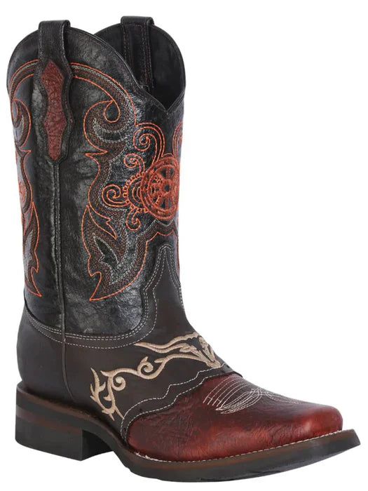 Botas Vaqueras de Cuero de Bisonte Original Horma Rodeo GEN