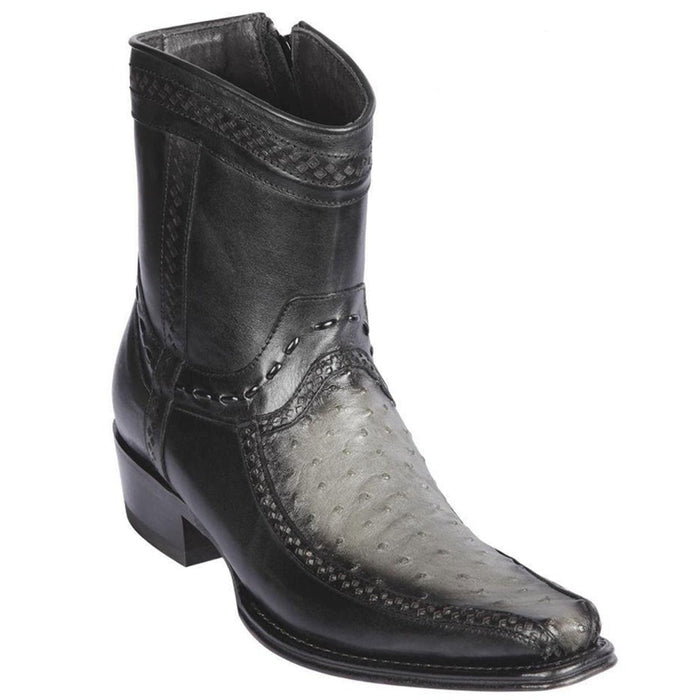 Botín Avestruz con Venado Original Punta Europea