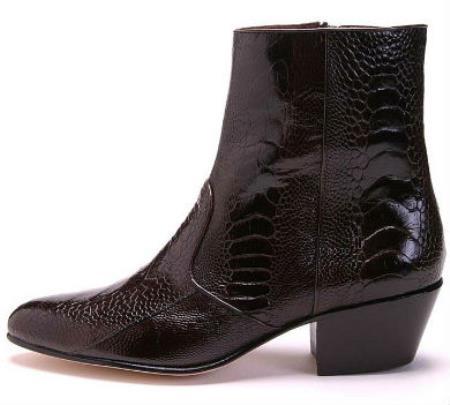 Botin Charro de Piel Avestruz Pata Horma Puntal LAB