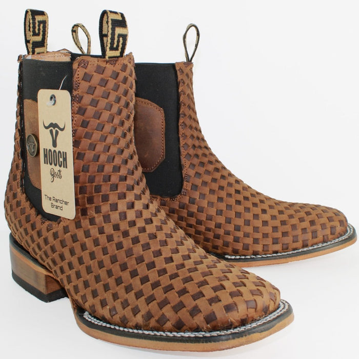 Botines Charros Hooch Punta Cuadrada de Petatillo