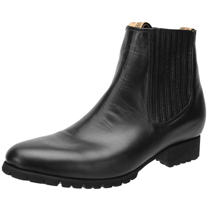 Botín Charro Piel Napa Color Negro Suela de Tractor