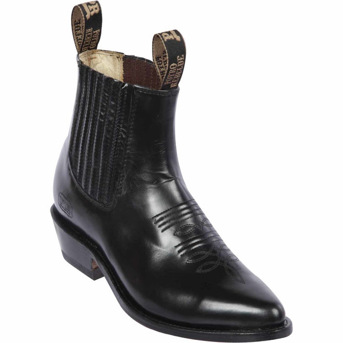 Botines Charros Potro Rebelde Horma Puntal Color Camaleon Negro PR
