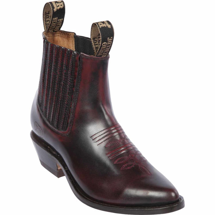 Botín Charro Potro Rebelde Horma Puntal Color Camaleon Vino PR
