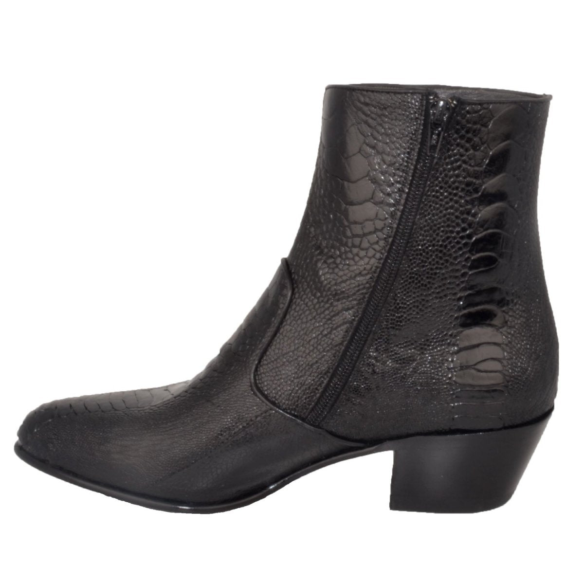 Botines Piel Avestruz Pata Horma Puntal LAB-630505