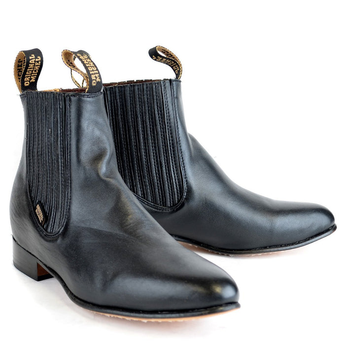 Botines Charros de Piel de Venado Original Color Negro