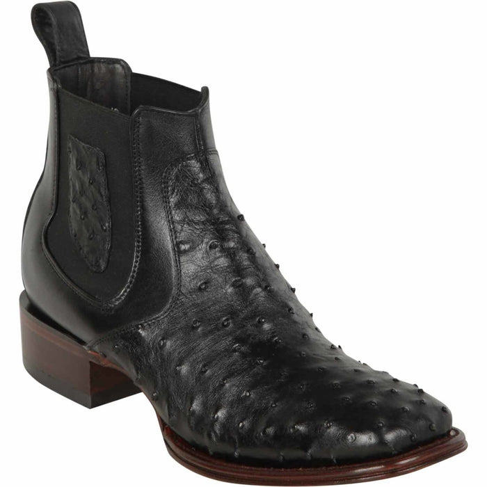 Botin Vaquero de Avestruz Original Horma Cuadrada LAB