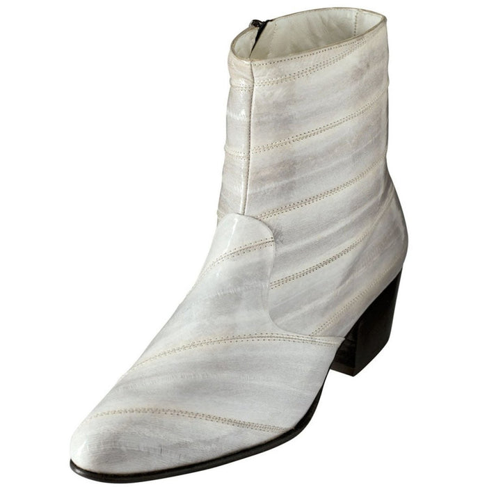 Botines Charros de Anguila Original Color Hueso