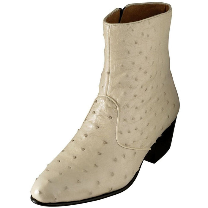 Botines Charros de Avestruz Completa Original Color Arena (Oryx)