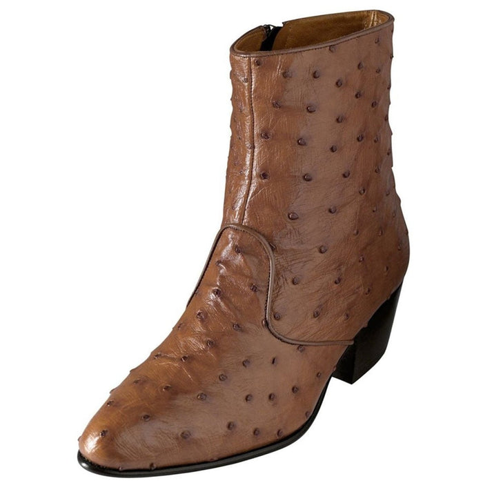 Botines Charros de Avestruz Completa Original Color Cognac COGNAC