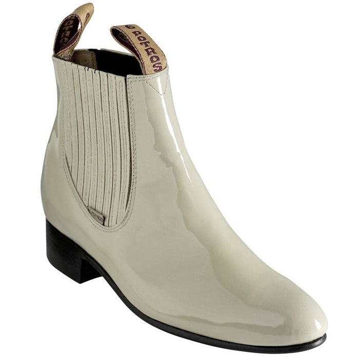 Botines Charros de Charol Color Hueso BUF