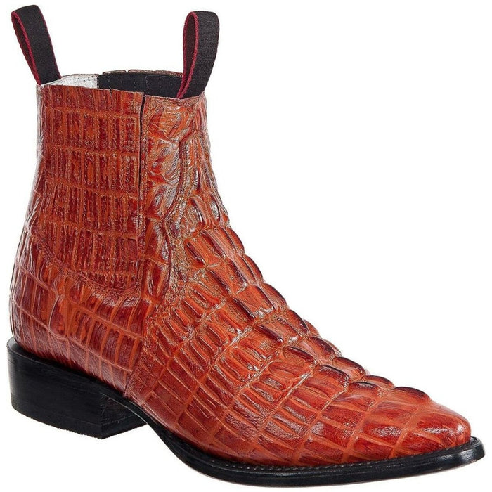 Botines Charros de Cocodrilo Grabado Horma Puntal DIE