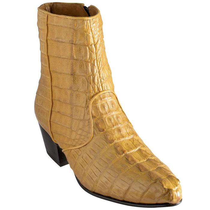 Botines Charros de Cola de Cocodrilo Original Color Mantequilla