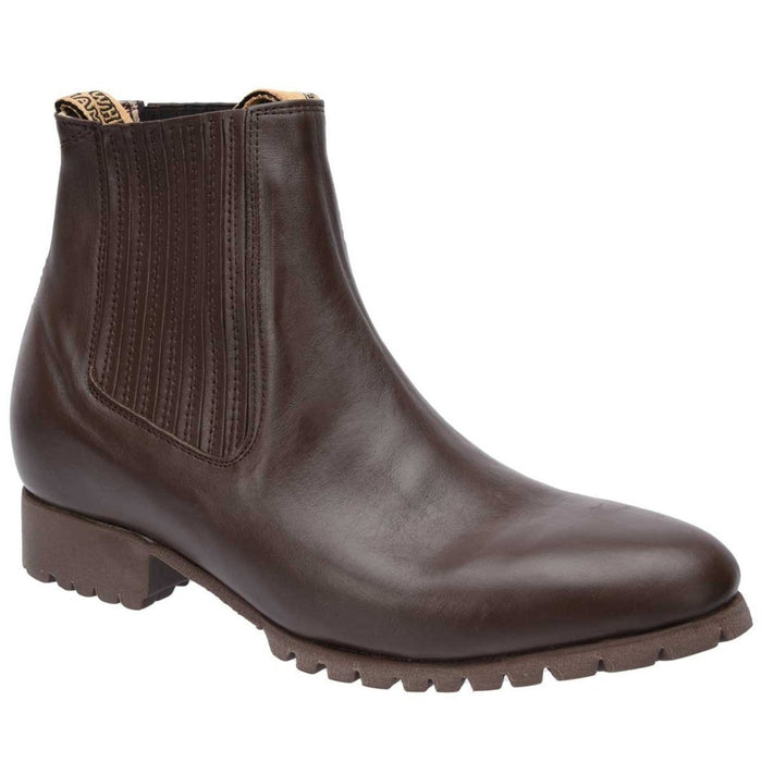 Botines Charros de Cuero Napa Color Cafe Suela de Tractor