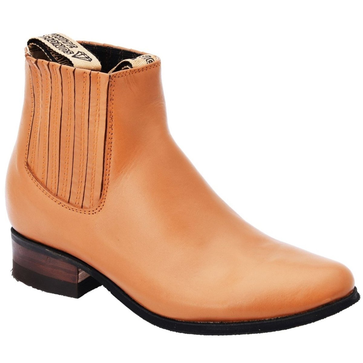 Botines Charros de Cuero Napa Original para Joven Color Miel WD-757