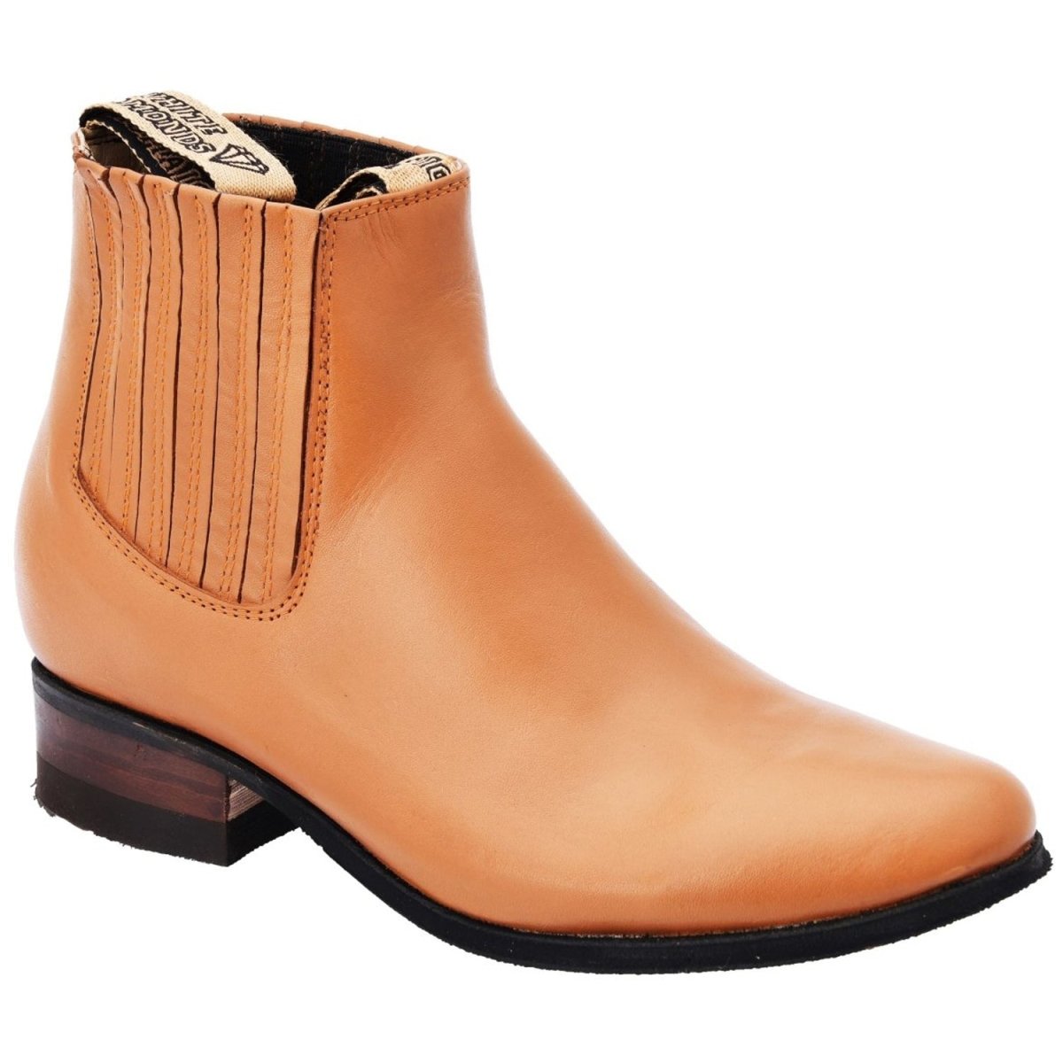 Botines Charros de Cuero Napa Original para Mujer Color Miel WD-757