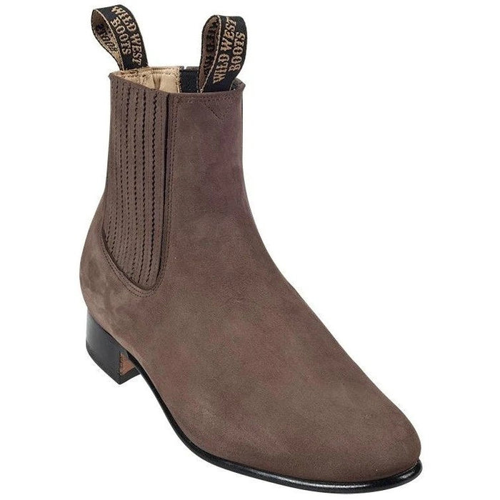 Botines Charros de Gamuza Original Color Café Claro