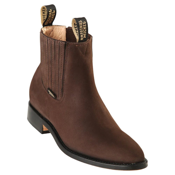Botines Charros de Gamuza Original Color Café Oscuro