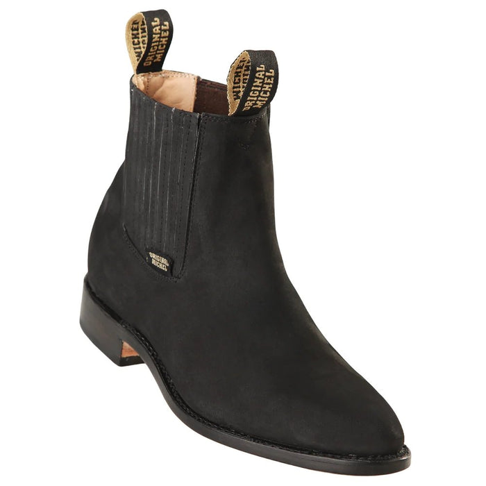 Botines Charros de Gamuza Original Color Negro OM