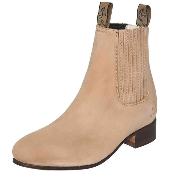Botines Charros de Gamuza Original El Canelo Color Arena CAN
