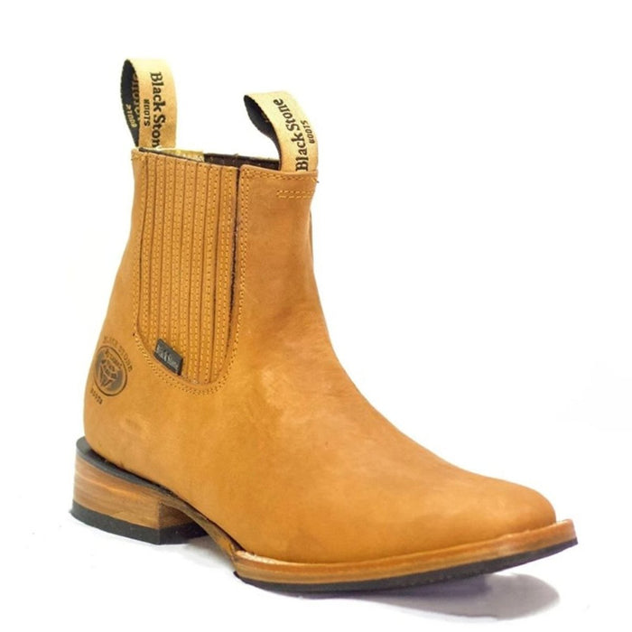 Botines Charros de Nobuck Punta Cuadrada