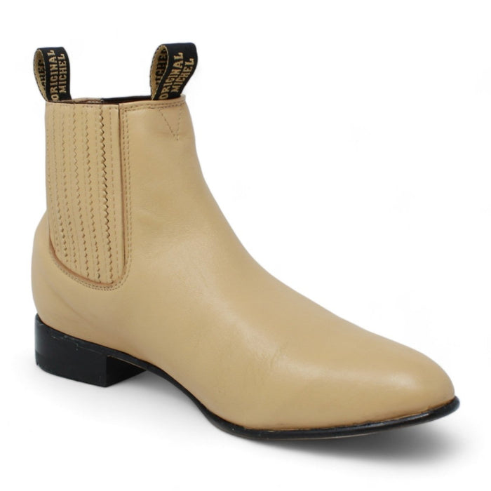 Botines Charros de Piel de Venado Original Arena