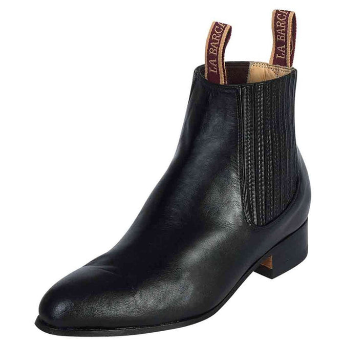 Botines Charros de Gamuza Punta Cuadrada La Barca Color Caoba