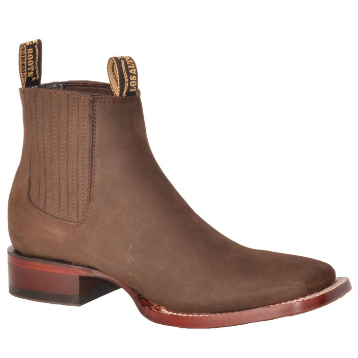 Botines Charros de Gamuza Punta Cuadrada Los Altos Boots LAB