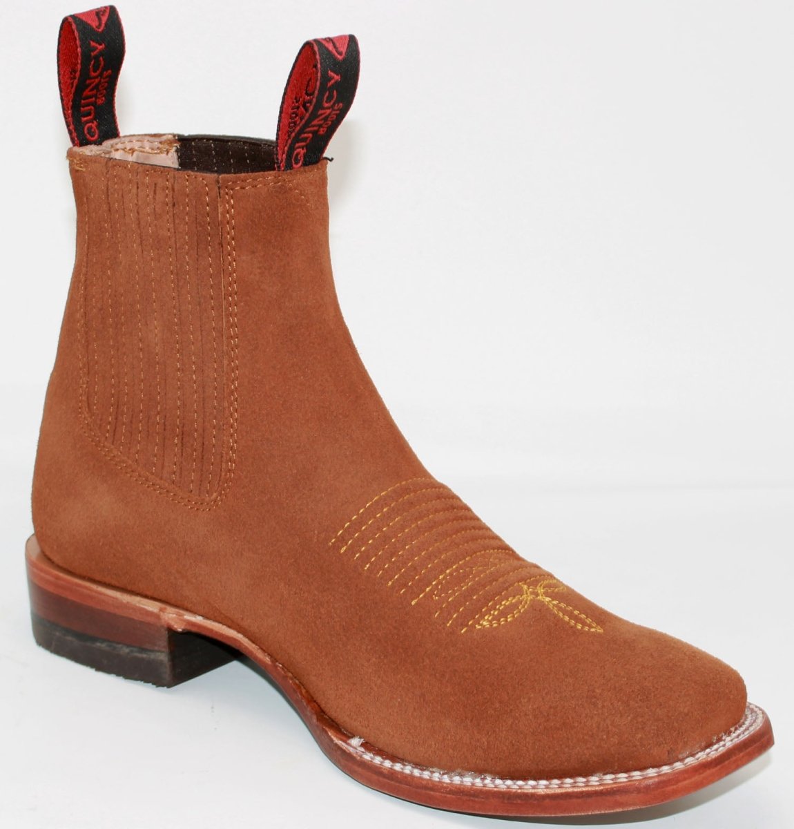 Botines Charros Piel Nobuck Punta Cuadrada para Joven Quincy Q82BJ6350