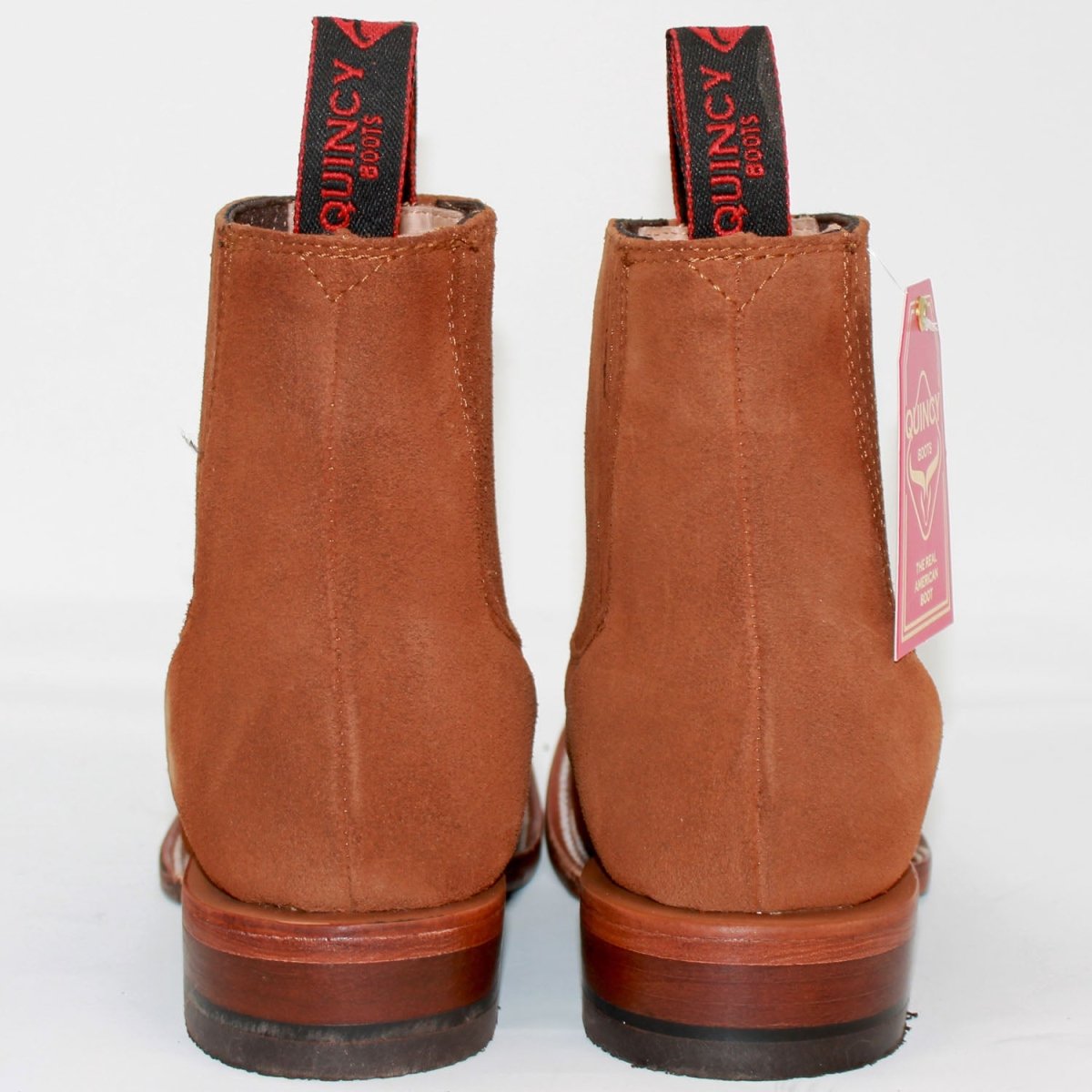 Botines Charros de Gamuza Punta Cuadrada para Mujer Quincy Q82BJ6350