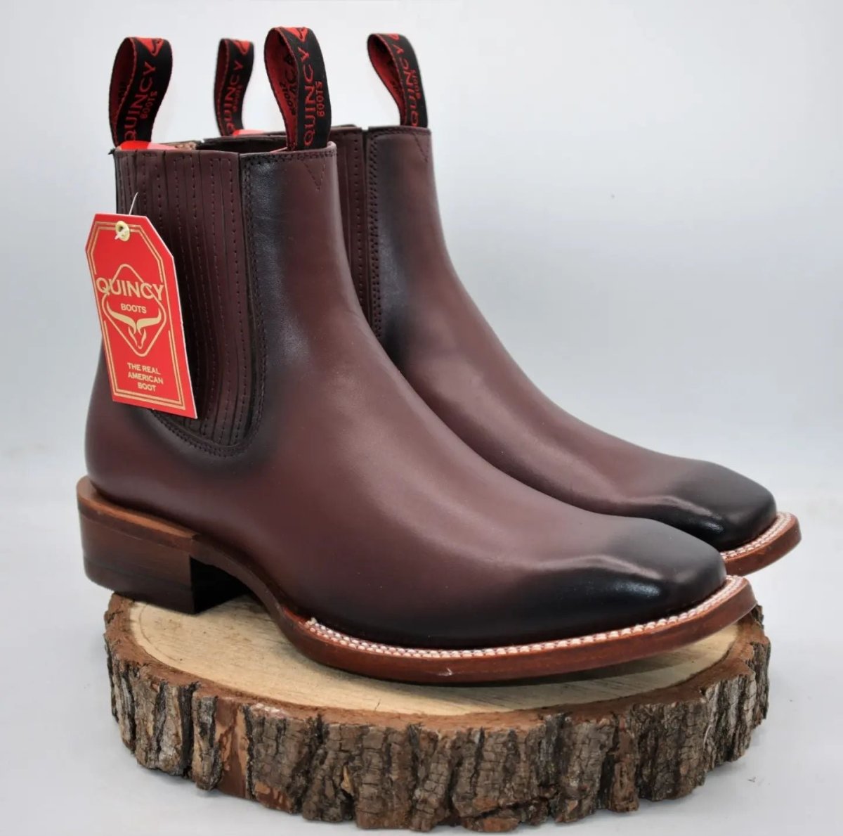 Botines Charros de Cuero Original El Besserro Color Vino