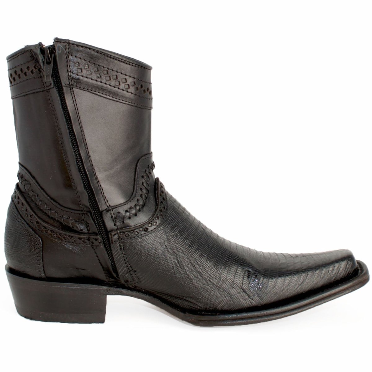 Botines de Armadillo Original Punta Europea Color Negro 76B0705