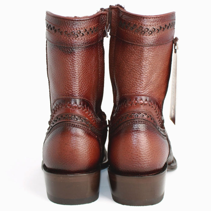 Botines de Cuero Original Punta Europea Cafe LAB