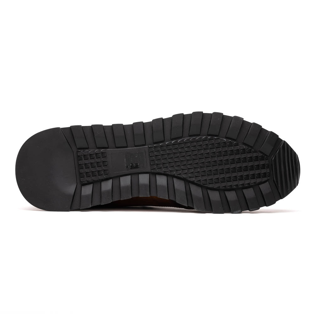 Zelli Bravo Hand Finished Calfskin Trainer Sneaker in Cognac