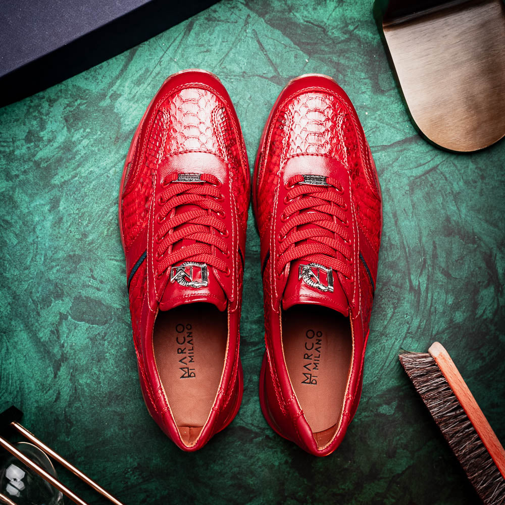 Marco_Di_Milano Brescia: Red Leather Luxury Shoe