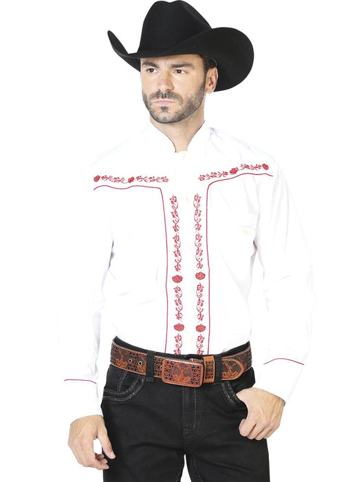 Camisa Charra Bordada El Senor de los Cielos Blanco GEN