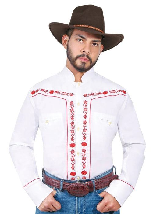 Camisa Charra Bordada El Senor de los Cielos Blanco GEN