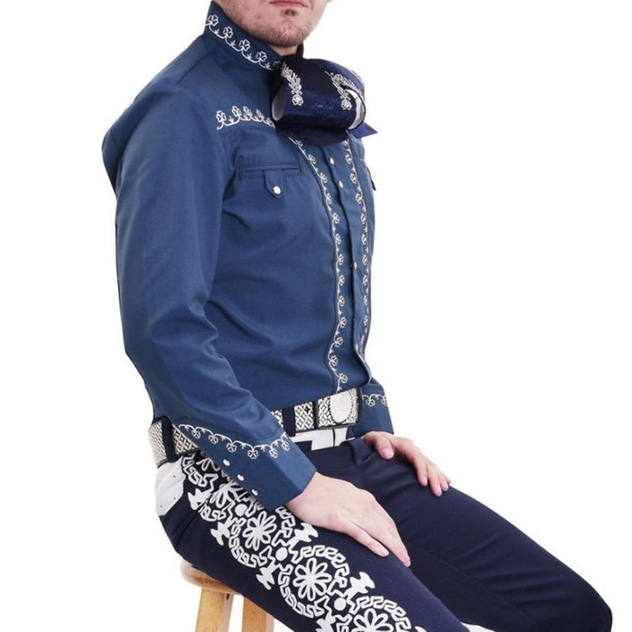 Camisa Charra Diamantes Blancos WD