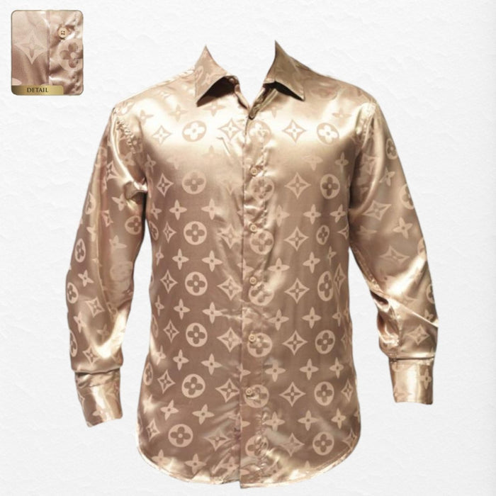 Camisa de Moda Contti Color Camel Estampada CT
