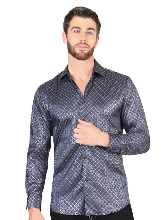 Camisa de Moda El Senor de los Cielos Color Navy Oro GEN