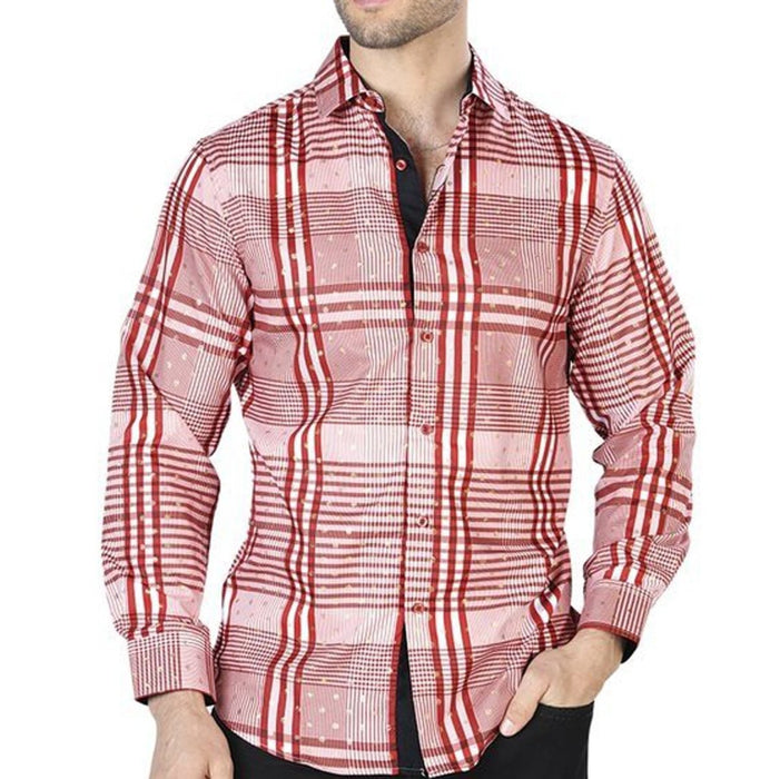 Camisa de Moda El Senor de los Cielos Color Rojo y Blanco GEN