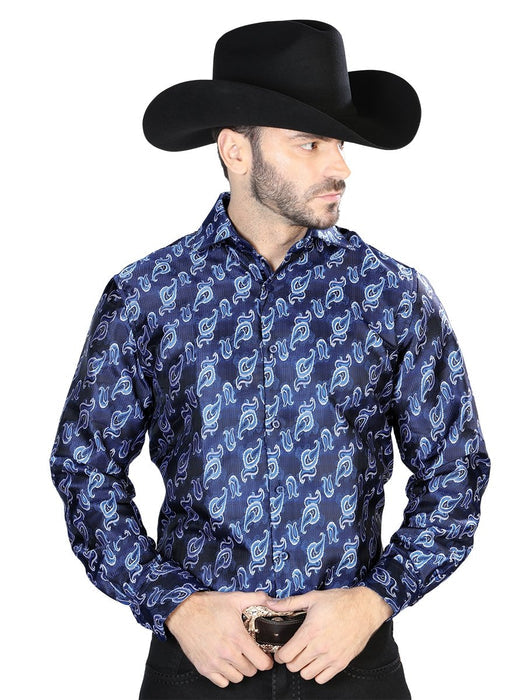 Camisa Vaquera de Moda El Senor de los Cielos Color Azul GEN