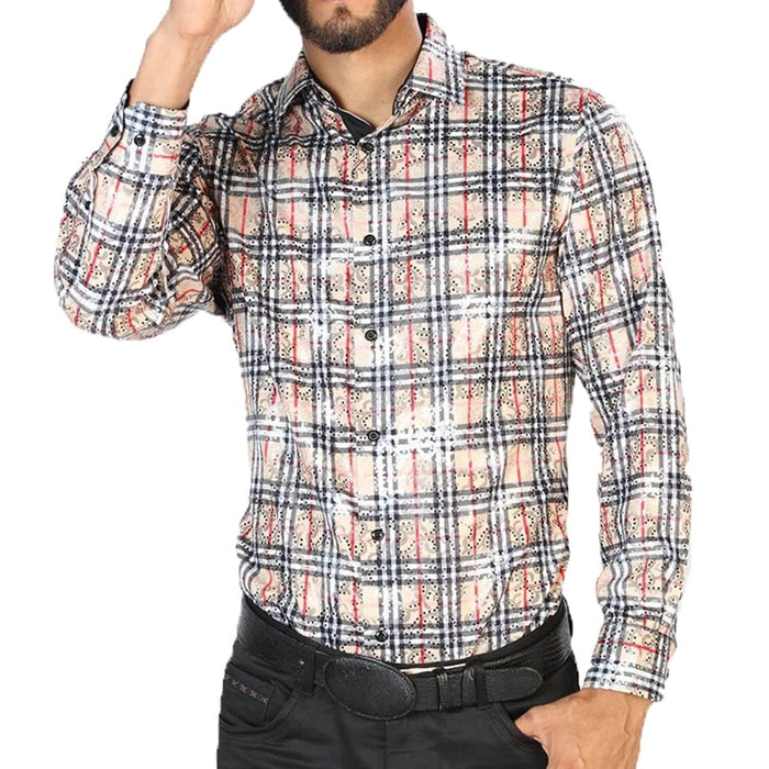 Camisa Vaquera de Moda El Senor de los Cielos Color Beige GEN