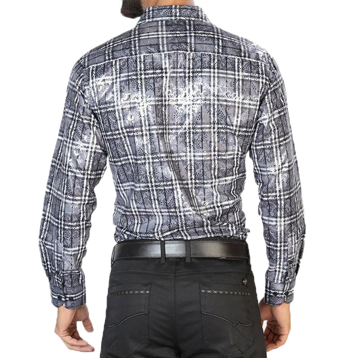 Camisa Vaquera de Moda El Senor de los Cielos Color Gris GEN