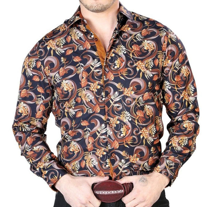 Camisa Vaquera de Moda El Senor de los Cielos Color Negro Oro GEN