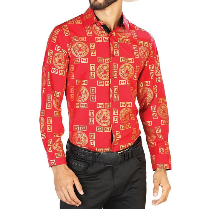 Camisa Vaquera de Moda El Senor de los Cielos Color Rojo GEN