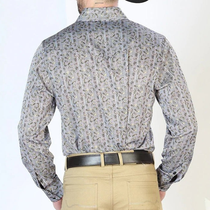 Camisa Vaquera de Moda El Senor de los Cielos Gris GEN