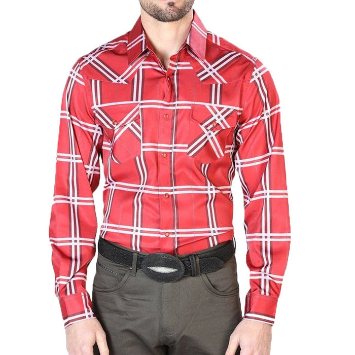 Camisa Vaquera de Moda El Senor de los Cielos Roja GEN