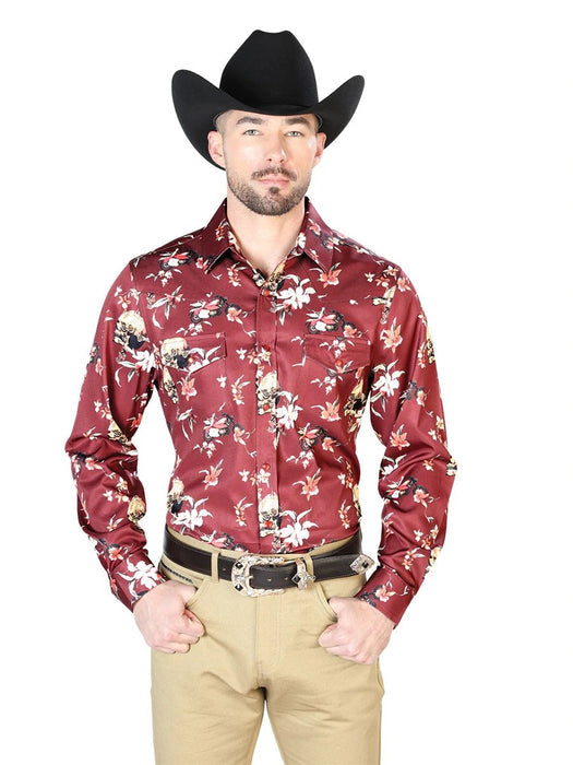 Camisa Vaquera de Moda El Senor de los Cielos Roja Multicolor GEN