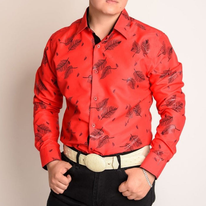 Camisa Vaquera de Moda White Diamonds Estampada Color Rojo WD